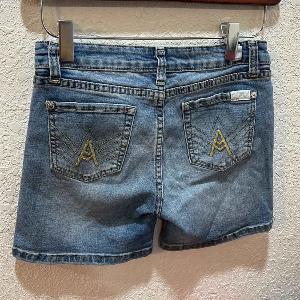 Joules & 7 for all mankind SET size 12 GUC blue striped top and blue
